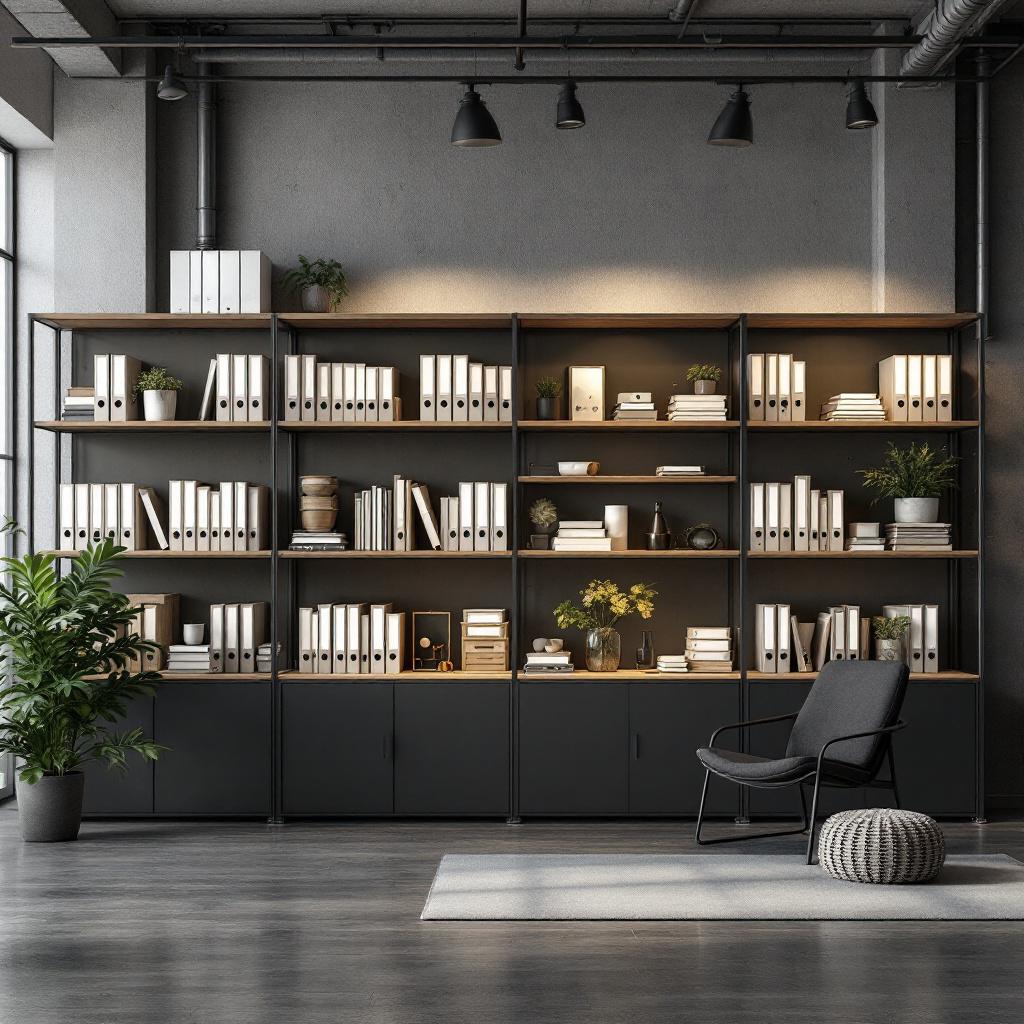 Estantes con gavetas